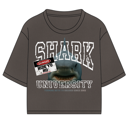 "shark university" tee