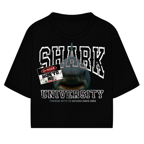 "shark university" tee